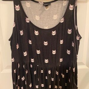 Torrid Black Cat Print Midi Dress